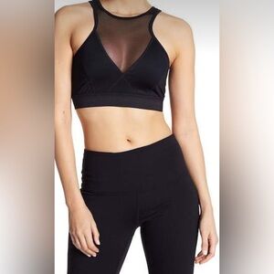 Zella Black Mesh Sport Bra